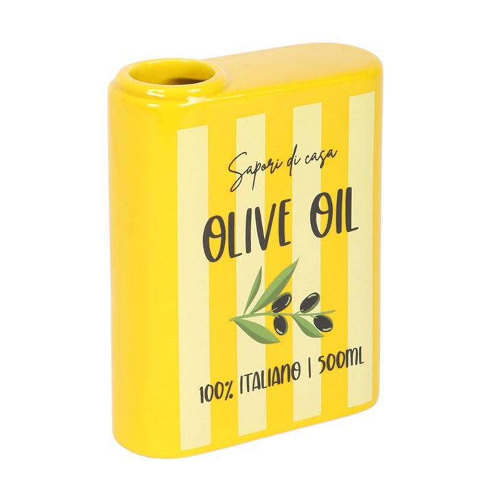 Olive Oil Bottle Flower Vase – Rustic Mediterranean Home Decor