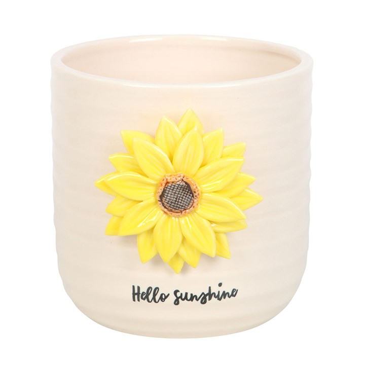 Hello Sunshine 3D Sunflower Plant Pot – Ceramic Decorative Indoor Planter