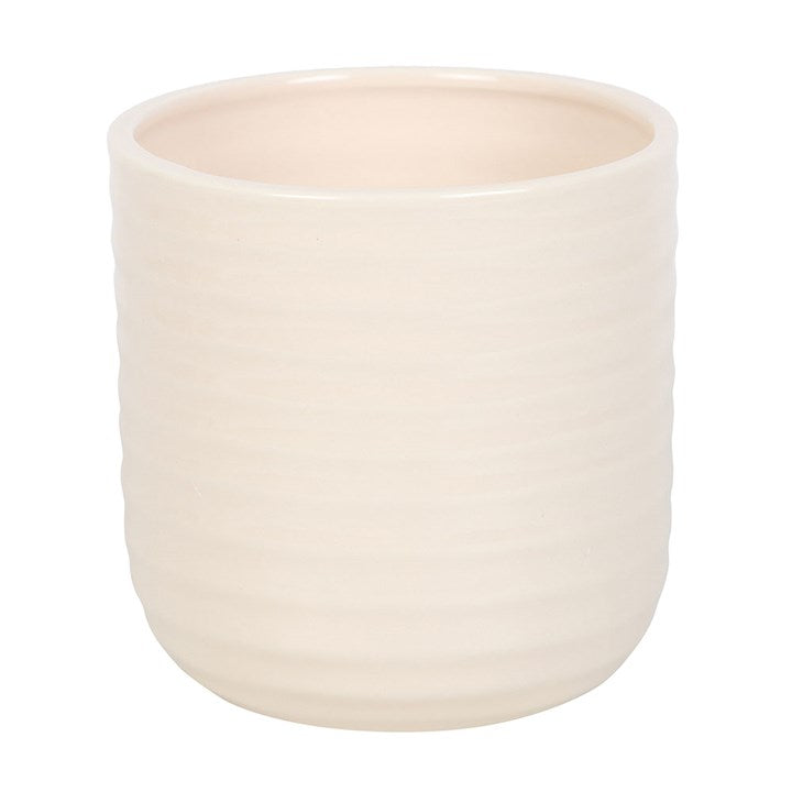 Ceramic plant pot on a white background