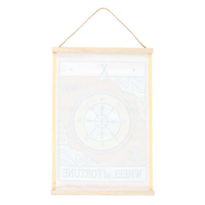 Framed poster with geometric design and text on a white background