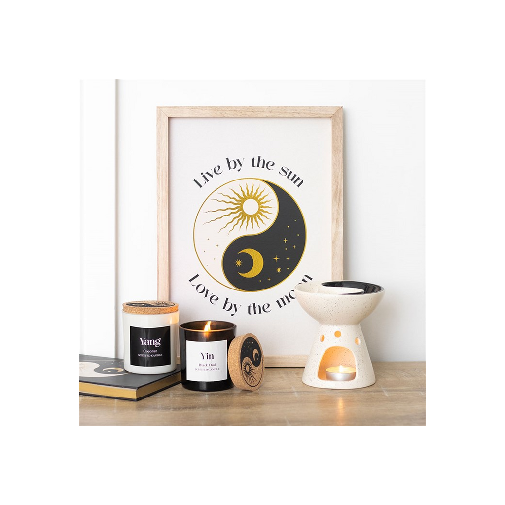 Set of 2 Yin Yang Candles – Black Oud & Coconut Scented Candle Gift Set