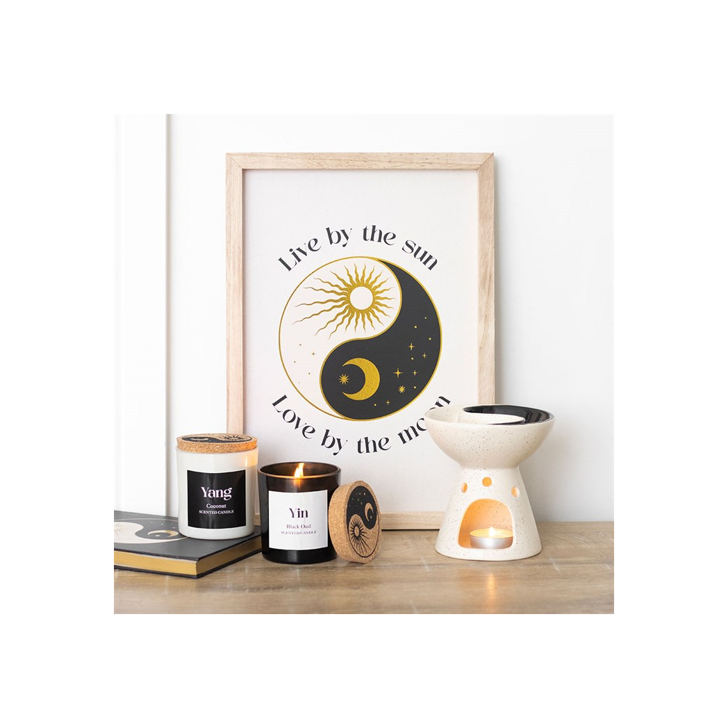 Set of 2 Yin Yang Candles – Black Oud & Coconut Scented Candle Gift Set