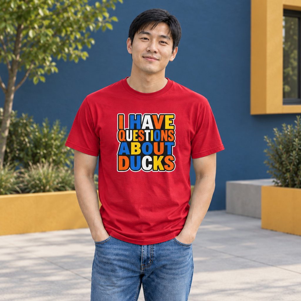 Duck Question T-shirt made with organic cotton