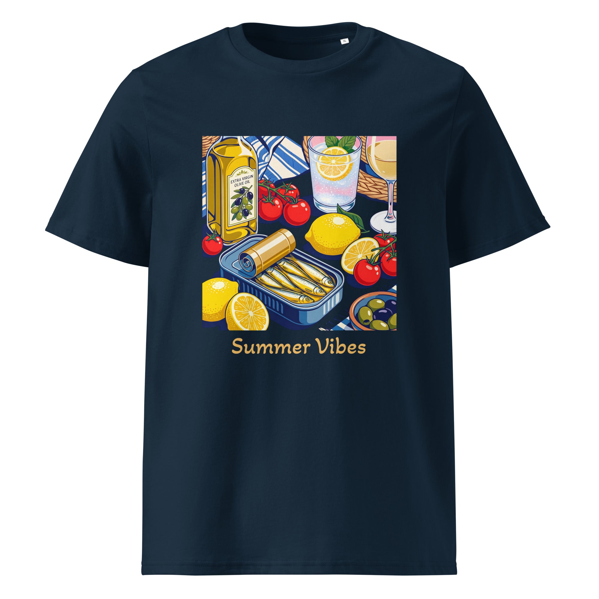Summer Vibes french navy unisex t-shirt