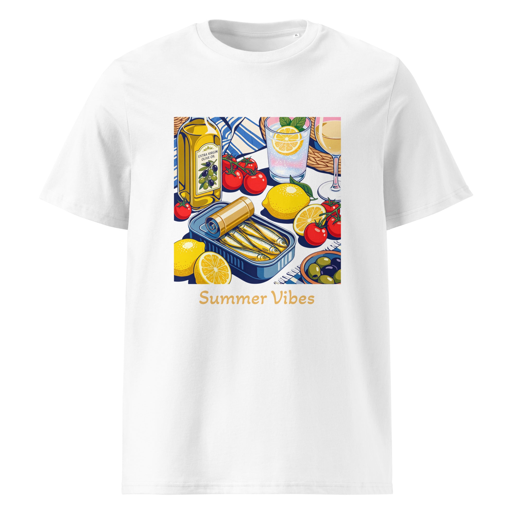 Summer Vibes white unisex t-shirt