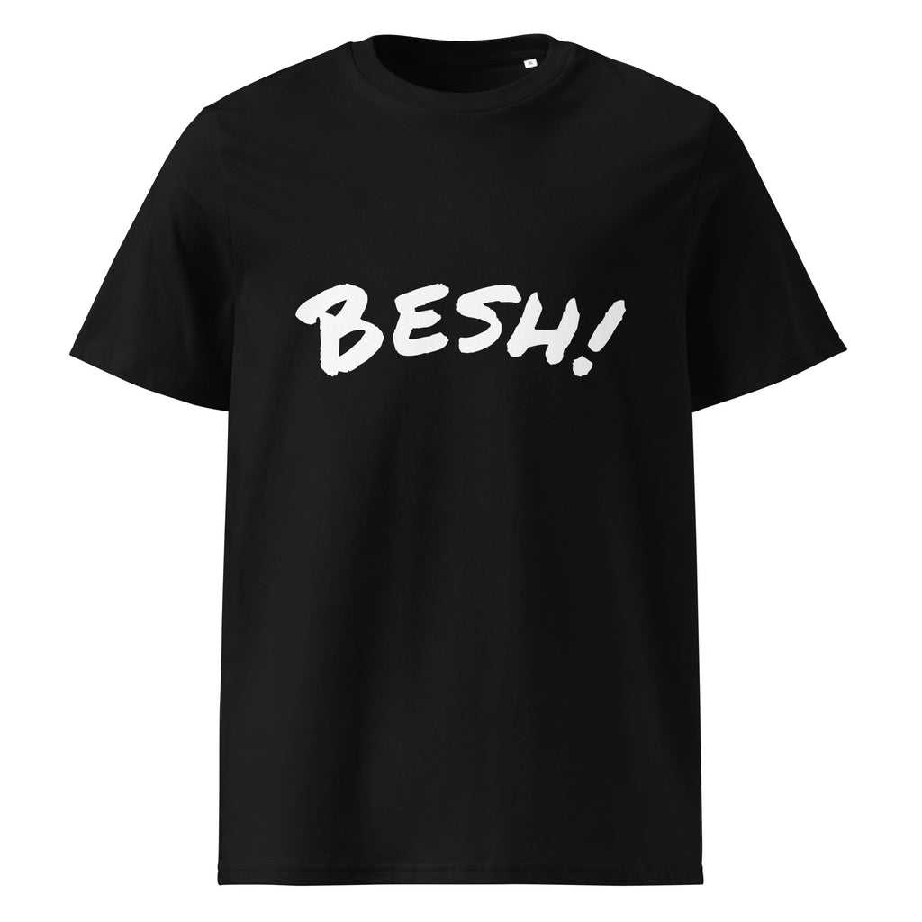 T-shirt with graphic text 'BESH!'. Filipino inspired.